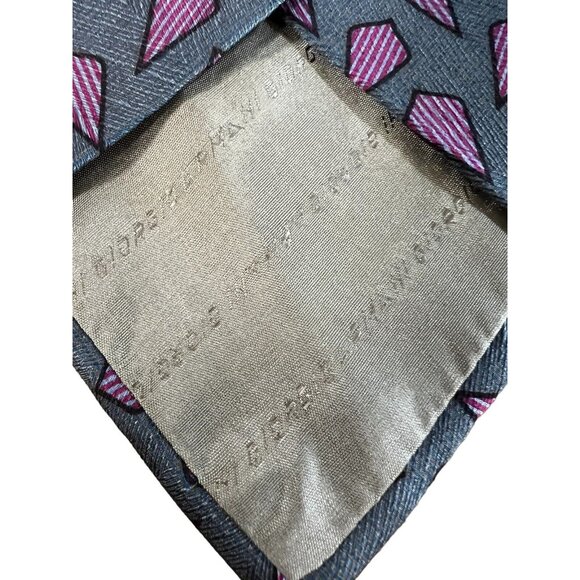 GIORGIO ARMANI CRAVATTE ITALY MEN'S LUXURY SILK NECK TIE GEOMETRIC Designer - Picture 2 of 4